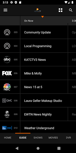Screenshot of ConnecTV powered by LUS Fiber.
