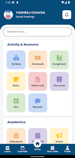 Tejasvi Group Tuition Screen 2