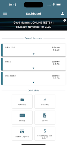 Bank of Advance Mobile Screen 2