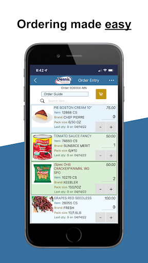 Android application Dennis Food Service screenshort