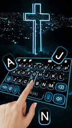 Neon Holy Cross Tastiera poster 2