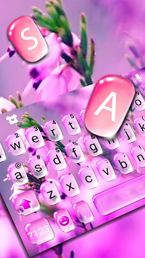 Lavender Drops Keyboard Theme Screen 2