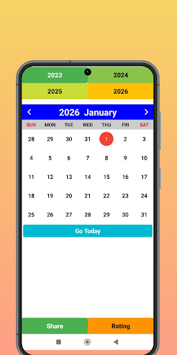 2025 Calendar Screen 3