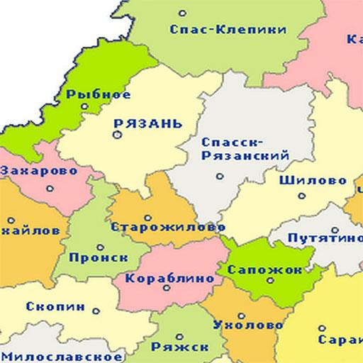 Карта рязанской области с водоемами ИД Пресса - Рязань - Apps on Google Play
