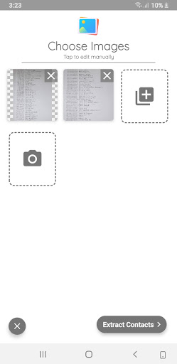 Android application Batch Camera to Contacts - Ext screenshort