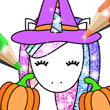 Halloween Coloring Book Glitter icon