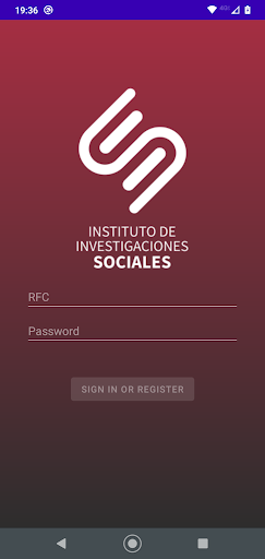 Android application Aplicación del IIS UNAM screenshort