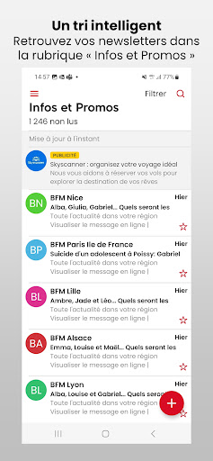 Screenshot of SFR Mail