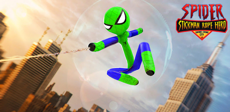 Spider Stickman Rope Hero Grand City Crime