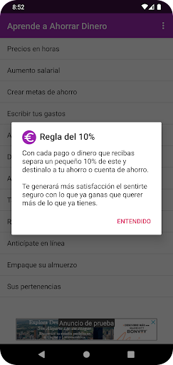 Aprende a ahorrar dinero Screen 3