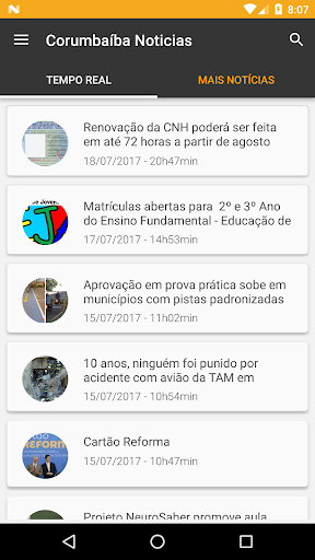Android application Corumbaíba Notícias "A Verdade screenshort