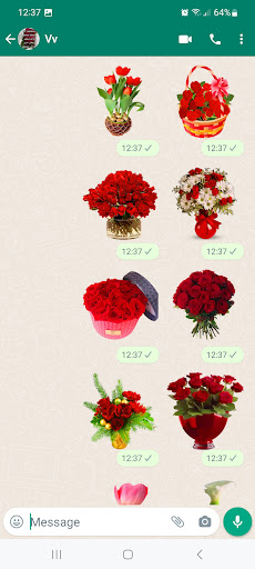 WASticker - Love flowers Screen 3