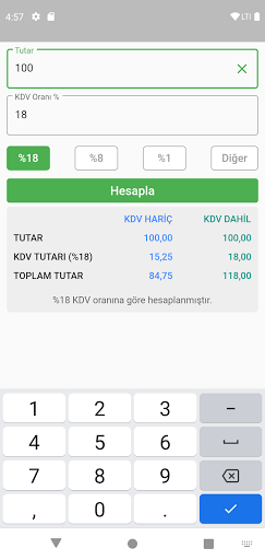 Kolay KDV Hesaplama Screen 3