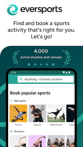 Android application Eversports screenshort