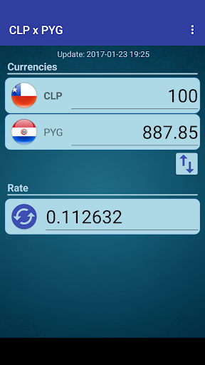 Android application Chile Peso x Paraguay Guarani screenshort