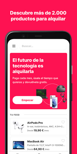 Vista previa de la aplicación