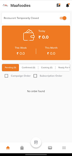 Android application MaaFoodies Partner screenshort