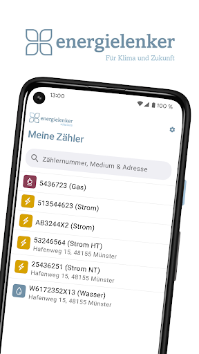 Android application energielenker Metering screenshort