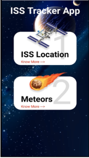 Android application ISS tracker screenshort