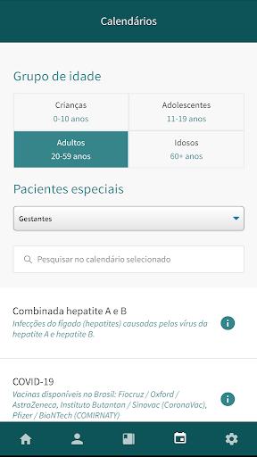 Android application Minhas Vacinas screenshort