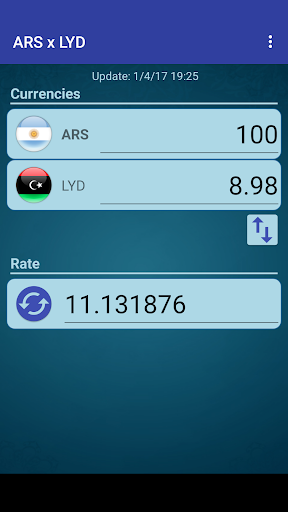 Android application Argentine Peso x Libyan Dinar screenshort