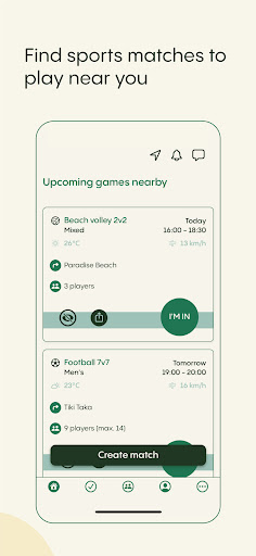 Android application OutyPlay - Play Sports screenshort