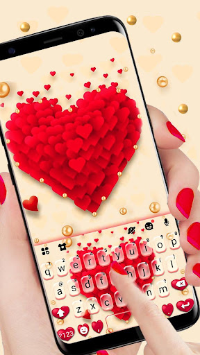 Android application Red Valentine Hearts Theme screenshort
