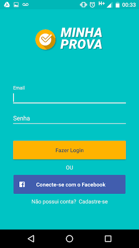Android application Minha Prova - Professor screenshort