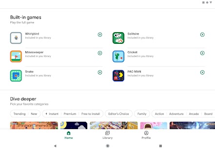 Google Play Juegos Screenshot