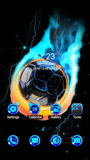 Android application Burning Soccer Ball- Wallpaper screenshort
