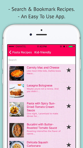 Pasta Recipes - Offline Recipe Screen 2