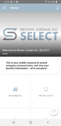 Android application Brown Jordan Inc. SELECT screenshort