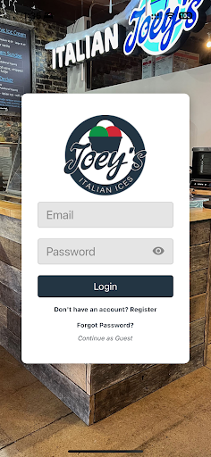 Android application Joey's Italian Ices screenshort