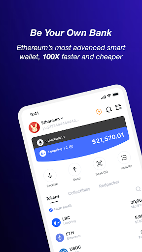 Android application Loopring Wallet: L2 Dex & Defi screenshort