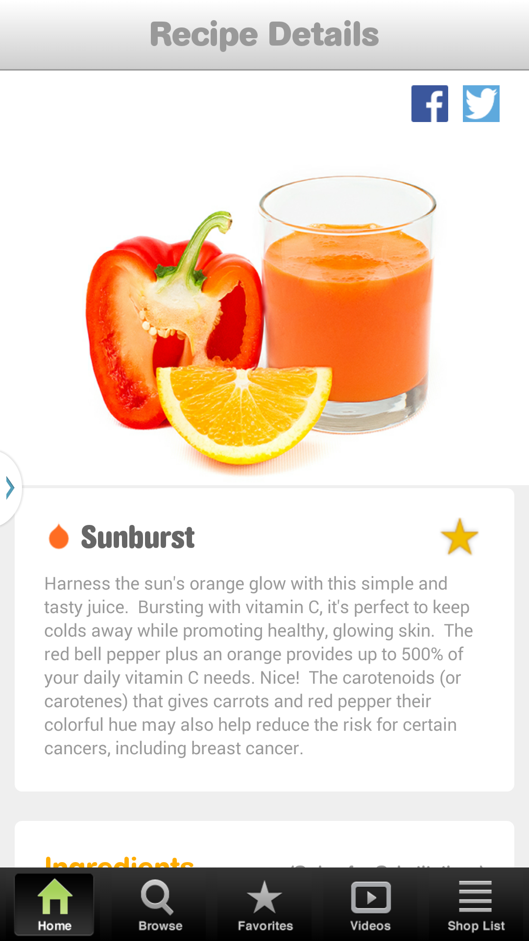 Android application 101 Juice Recipes screenshort