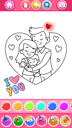 Glitter Heart Love Coloring Screenshot 1 - AppWisp.com