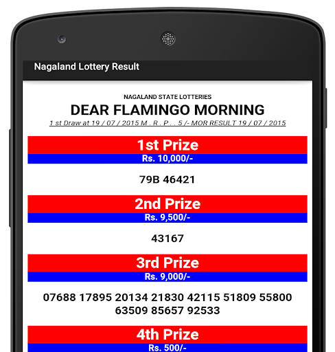 Nagaland Lottery Results Screen 3