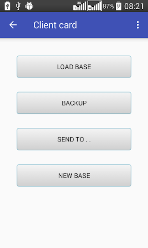 Android application Client card screenshort