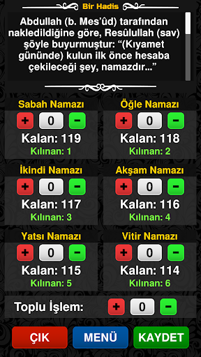 Kaza Namazı Takibi Screen 2