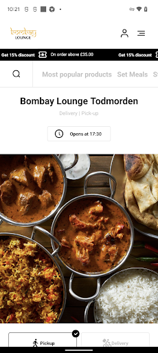 Android application Bombay Lounge Todmorden screenshort