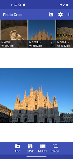 Android application Multiple Photo Crop screenshort