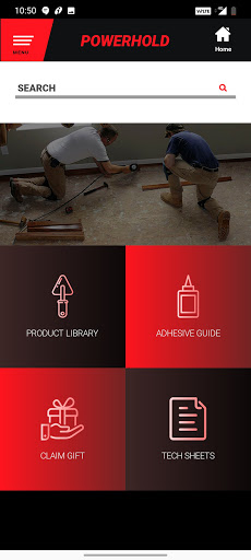 Android application Powerhold App screenshort