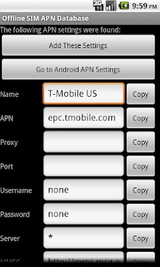 Offline SIM APN Databaseのおすすめ画像2