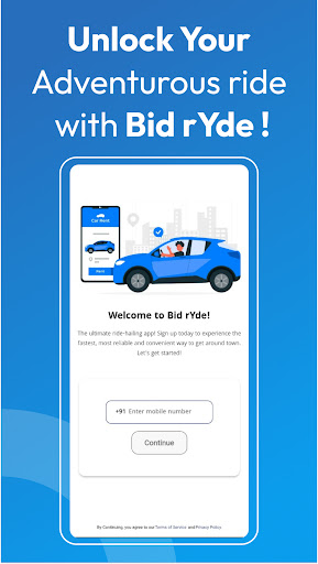 Android application Bid rYde - Self Drive Cars screenshort
