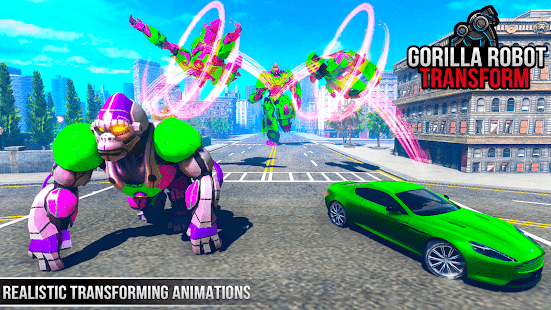 Gorilla Robot Car Robot Games 2.9 APK screenshots 22