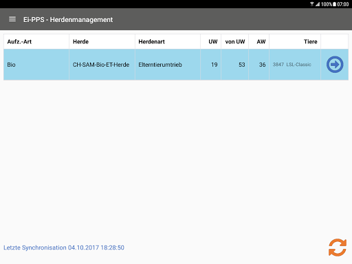 Android application EiPPS Herdenmanagement screenshort