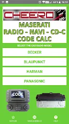 RADIO CODE for MASERATI - Screenshot Image