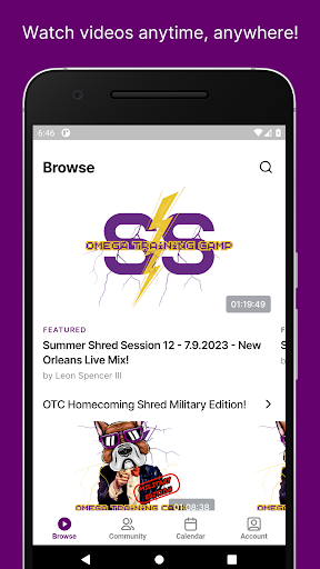 Android application Omega Training Camp screenshort
