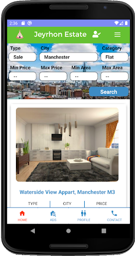 Android application Jeyrhon Estate screenshort