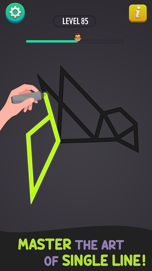 #2. One Touch Line Drawing Puzzle (Android) 由: AlgoCoder